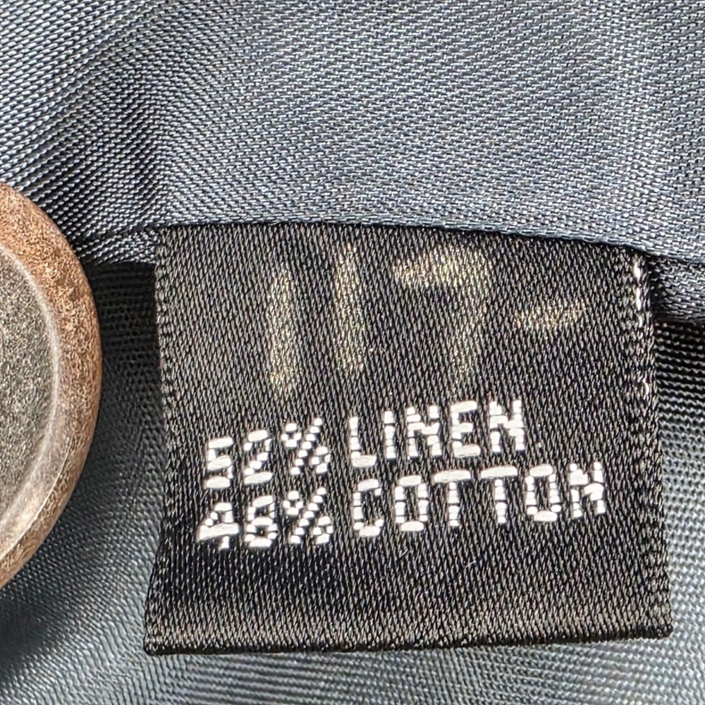 Linda Allard Ellen Tracy Blazer Women Blue Linen Cotton Professional Jacket 10P - Picture 6 of 7